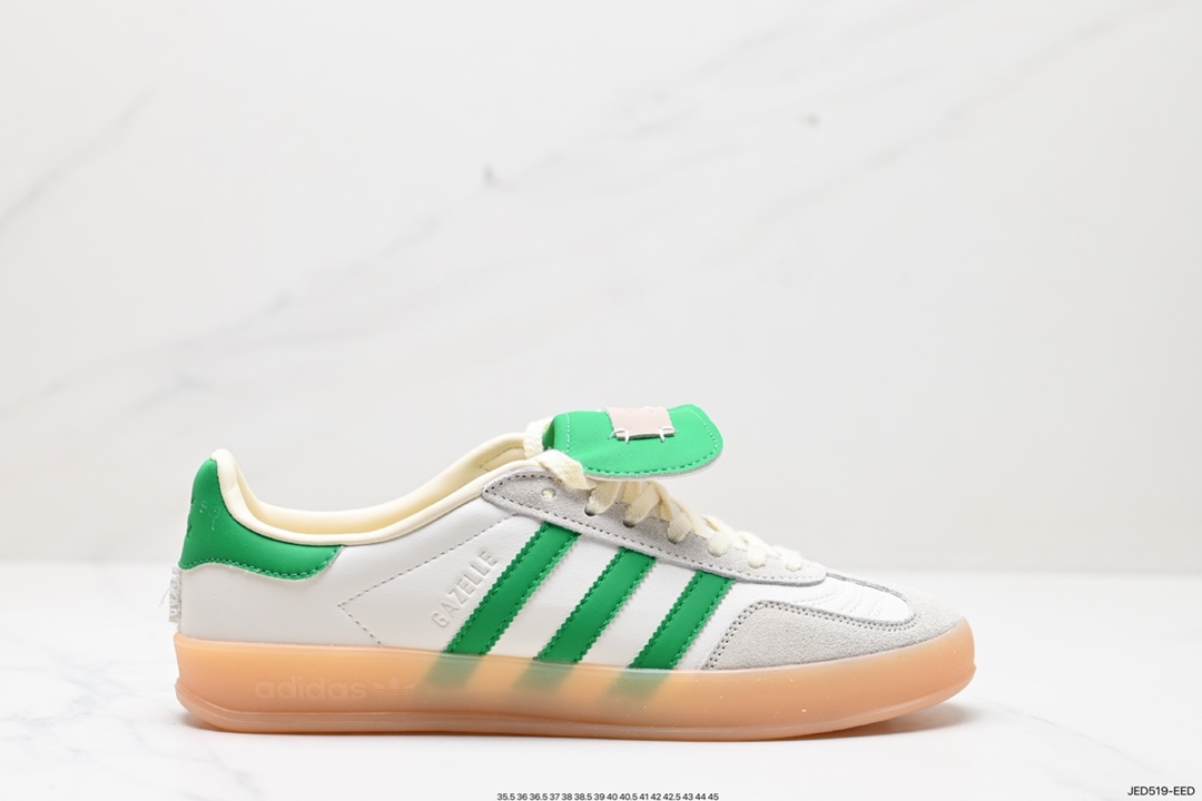 150 阿迪达斯三叶草Adidas Originals Samba OG 桑巴联名舞板鞋“皮革白灰浅蓝生胶底” ID2055