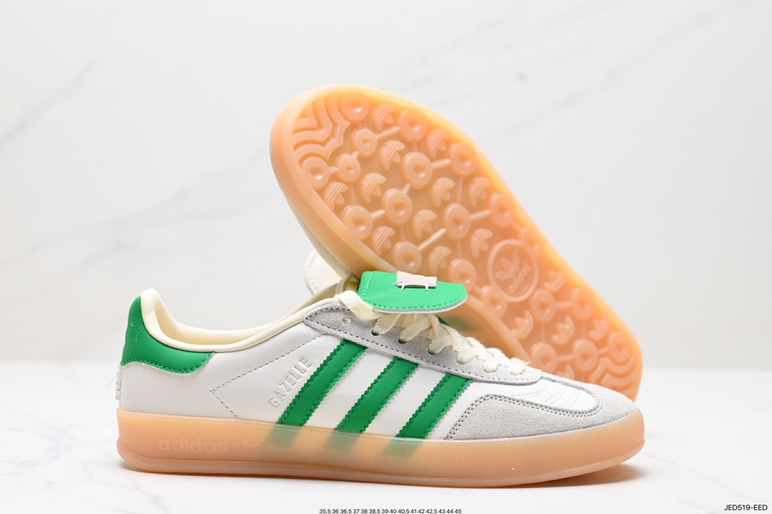 150 阿迪达斯三叶草Adidas Originals Samba OG 桑巴联名舞板鞋“皮革白灰浅蓝生胶底” ID2055