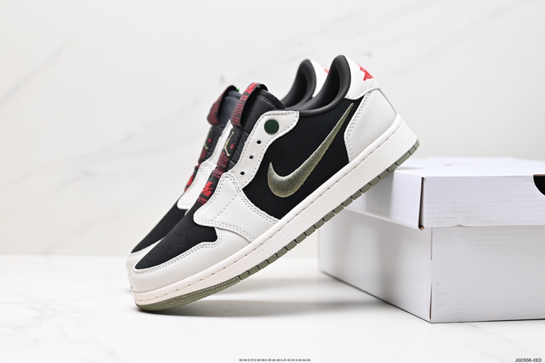 180 Air Jordan 1 Low Slip Shadow 全新配色 刺绣勾 解构风乔丹篮球鞋 AV3918-388