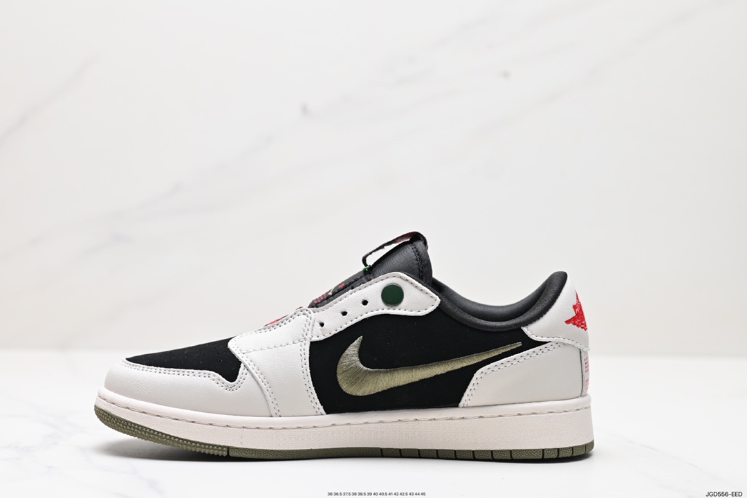 180 Air Jordan 1 Low Slip Shadow 全新配色 刺绣勾 解构风乔丹篮球鞋 AV3918-388