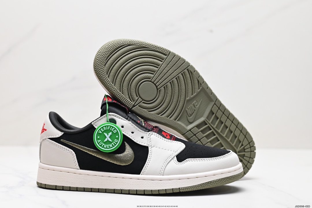 180 Air Jordan 1 Low Slip Shadow 全新配色 刺绣勾 解构风乔丹篮球鞋 AV3918-388