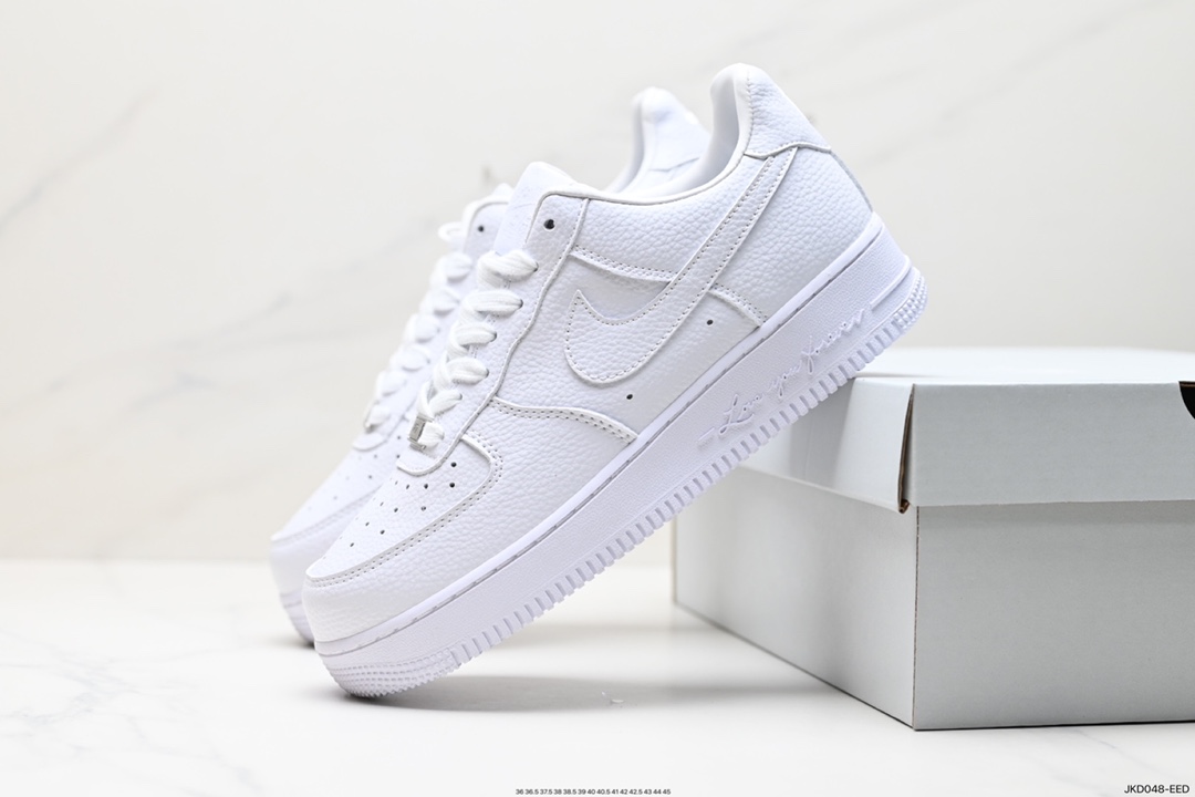 160 Drake x Air Force 1 Low 纯白字母印花 CZ8065-100