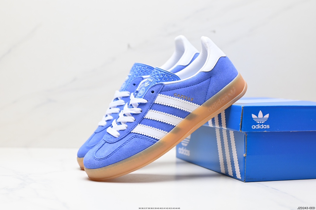 140 阿迪达斯Adidas Originals Gazelle Indoor 三叶草复古防滑耐磨低帮板鞋 HQ8717