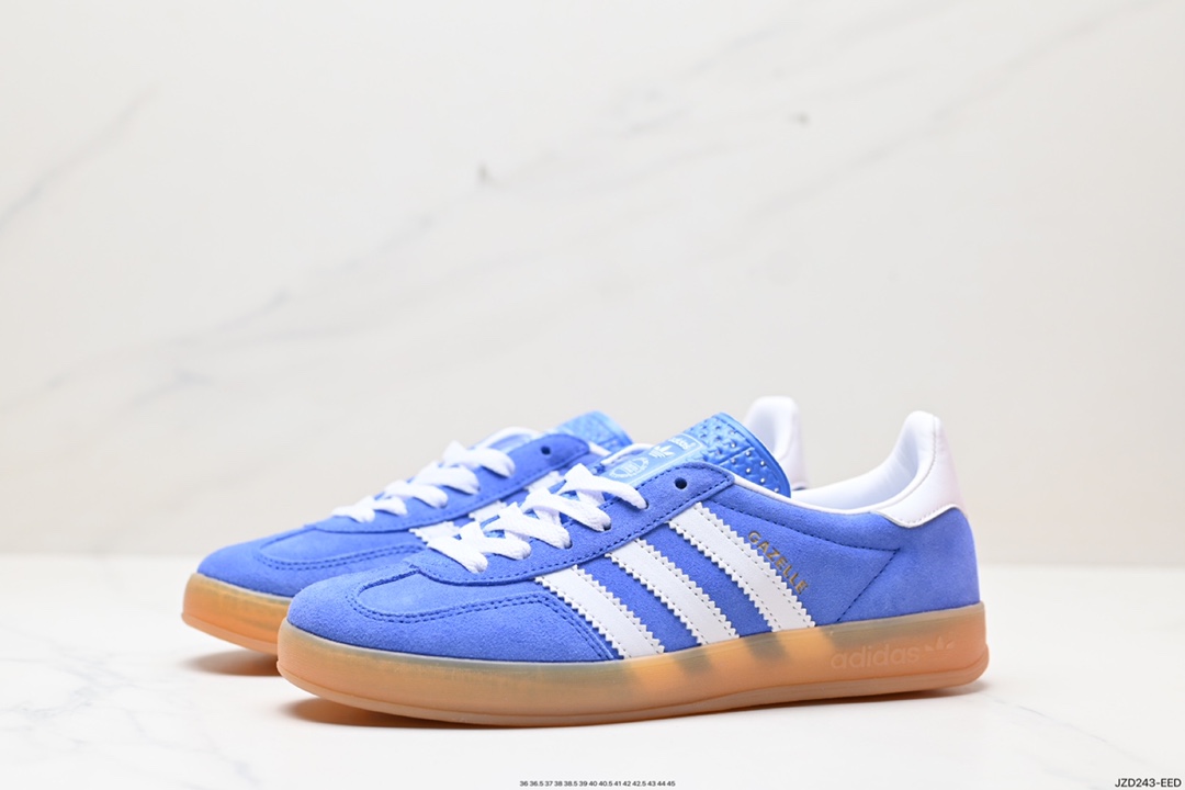 140 阿迪达斯Adidas Originals Gazelle Indoor 三叶草复古防滑耐磨低帮板鞋 HQ8717