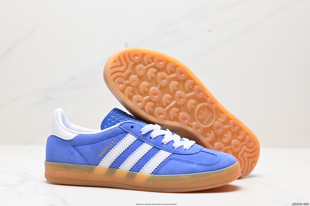 140 阿迪达斯Adidas Originals Gazelle Indoor 三叶草复古防滑耐磨低帮板鞋 HQ8717