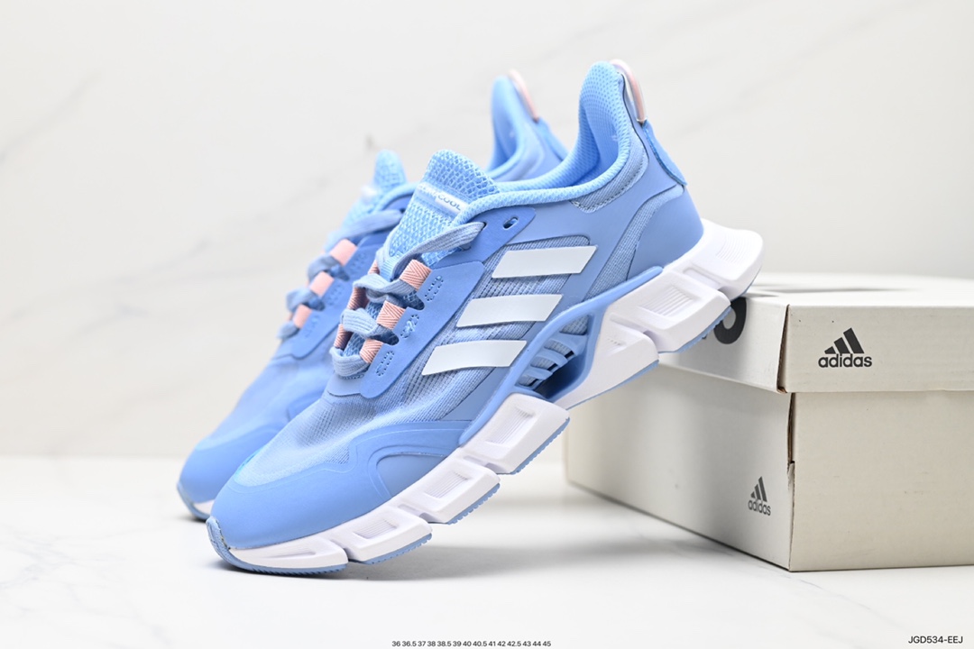 180 Adidas Climacool 清风高弹系列超轻量休闲运动慢跑鞋 乳白桔 IF0634