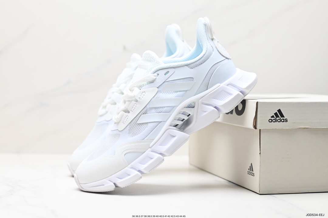 180 Adidas Climacool 清风高弹系列超轻量休闲运动慢跑鞋 乳白桔 IF0634