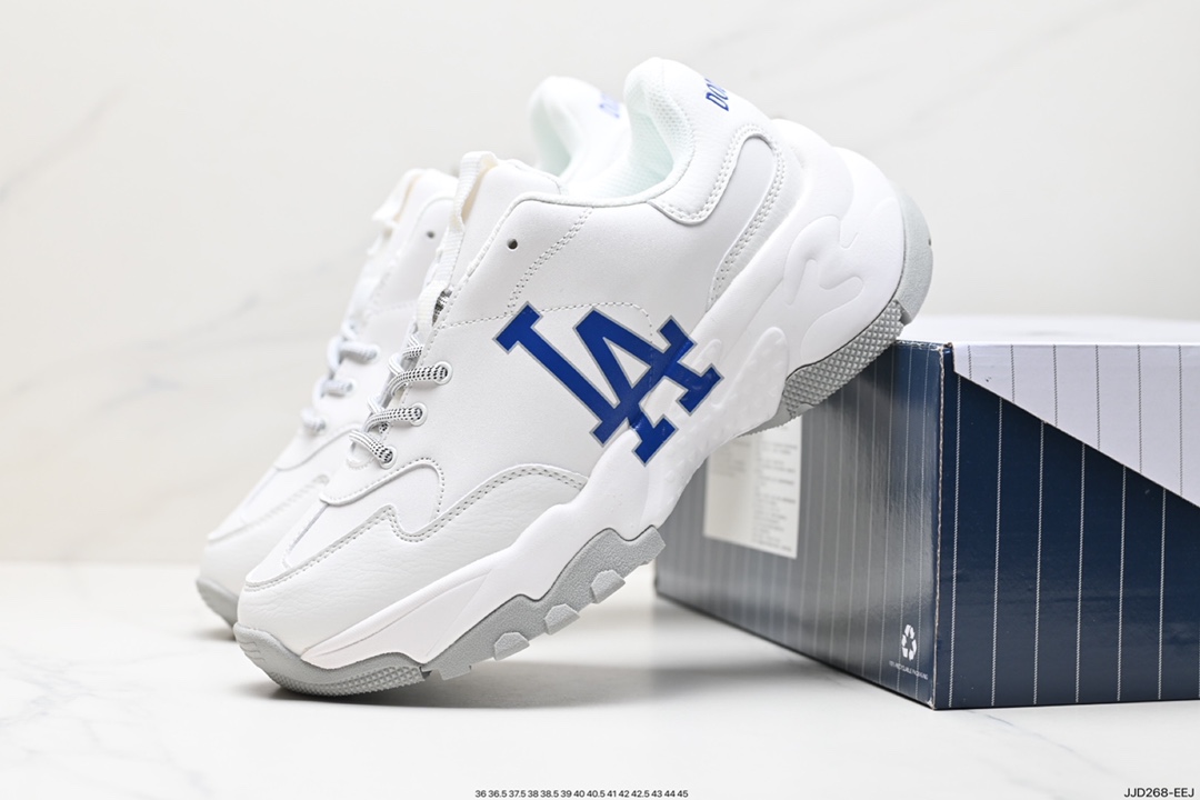 Korea Limited Release NY Yankees Limited x MLB Big Ball Chunky Mesh Thick-soled Daddy Running Shoes 3ASHBCW3N (GP007)