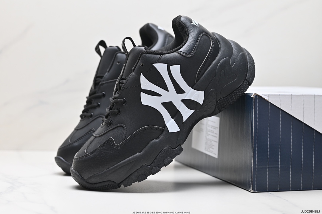 Korea Limited Release NY Yankees Limited x MLB Big Ball Chunky Mesh Thick-soled Daddy Running Shoes 3ASHBCW3N (GP007)