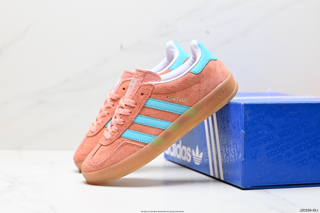 140 adidas Originals Gazelle INdoor 三叶草休闲防滑耐磨低帮板鞋  IH7499