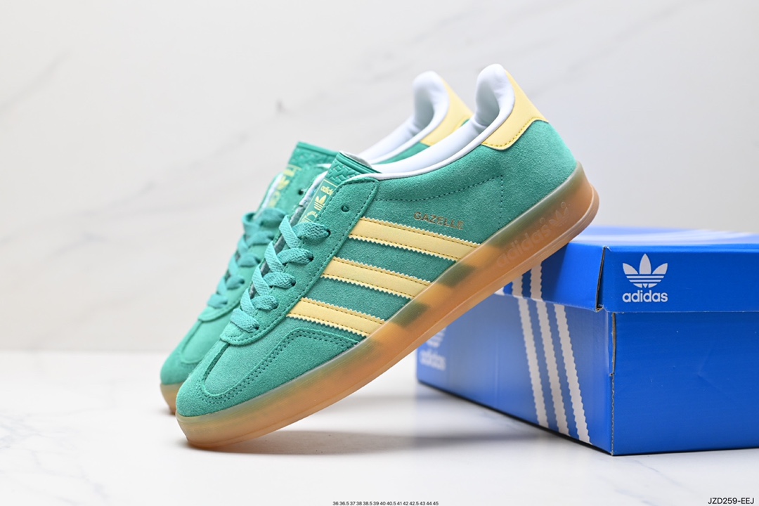 140 adidas Originals Gazelle INdoor 三叶草休闲防滑耐磨低帮板鞋  IH7499