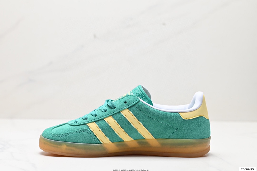 140 adidas Originals Gazelle INdoor 三叶草休闲防滑耐磨低帮板鞋 IH7499