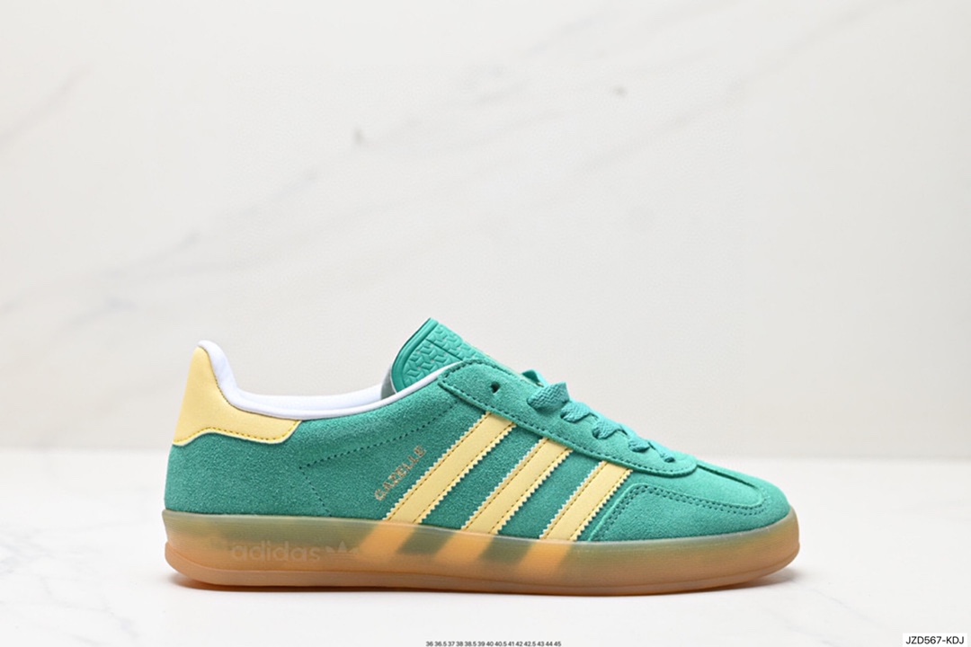 140 adidas Originals Gazelle INdoor 三叶草休闲防滑耐磨低帮板鞋 IH7499