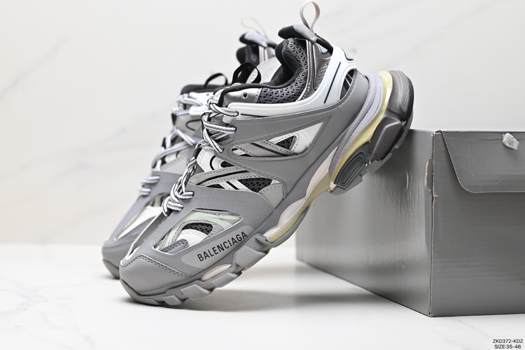 270 高奢品牌-巴黎世家 Balenciaga Sneaker Tess s.Gomma MAILLE WHITE/ORANGE  3.0代  三代户外概念鞋 542436 WIGB7 1214