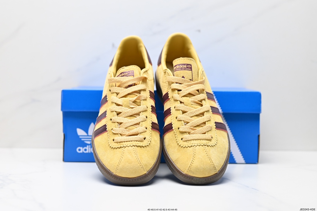 150 Adidas Originals Bermuda  绒面麂皮防滑耐磨轻便低帮板鞋 JI4279