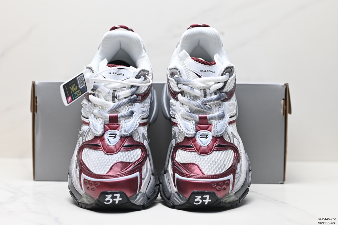 550 巴黎世家BALENCIAGA Runner Sneaker 3.0慢跑系列低帮复古野跑潮流姥爹风百搭休闲运动慢跑鞋“解构灰黑玫瑰金做旧3.0”779064 W3RXP 0312