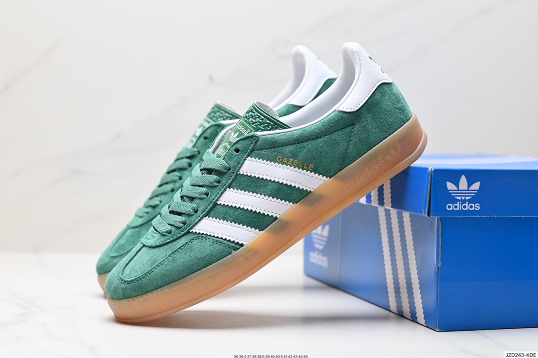 140 adidas Originals Gazelle 三叶草休闲防滑耐磨低帮板鞋 IG1596