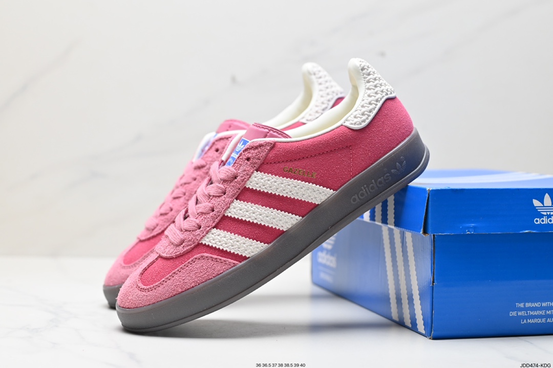 120 阿迪达斯Adidas Originals Gazelle Indoor 三叶草复古防滑耐磨低帮板鞋 IF1809