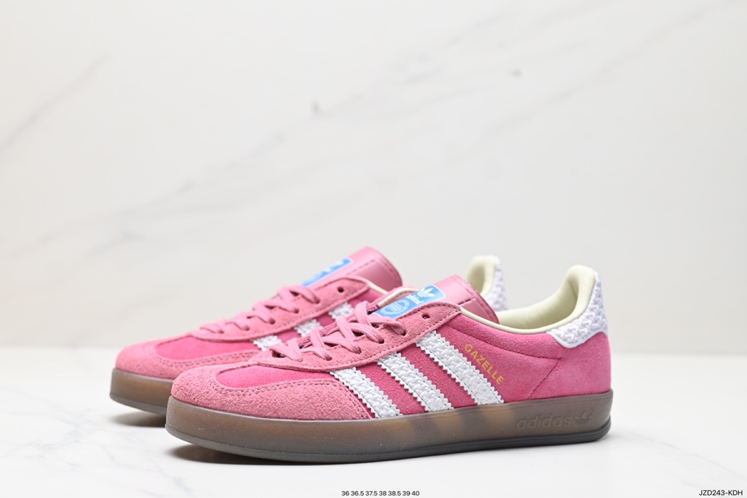 140 阿迪达斯Adidas Originals Gazelle Indoor 三叶草复古防滑耐磨低帮板鞋 IF1809