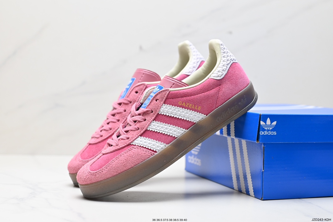 140 阿迪达斯Adidas Originals Gazelle Indoor 三叶草复古防滑耐磨低帮板鞋 IF1809