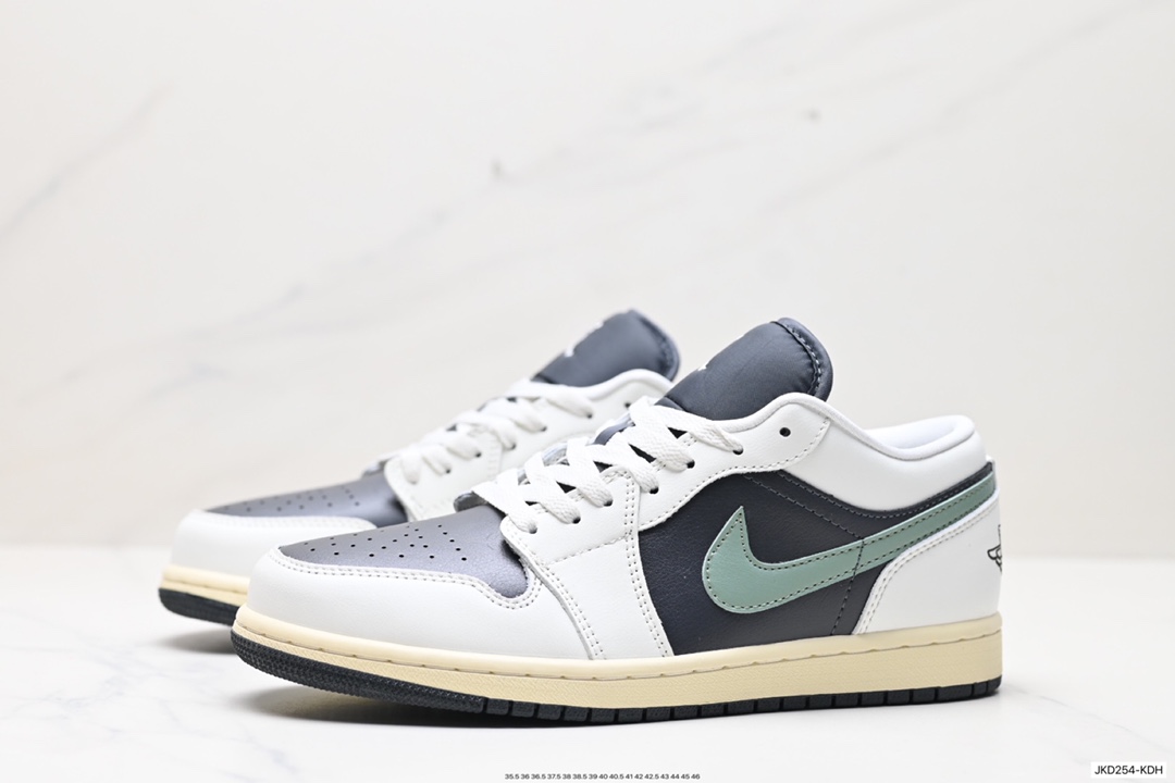 Air Jordan 1 Retro Low WMNS ”Jade Smoke” 黑绿  DC0774-001