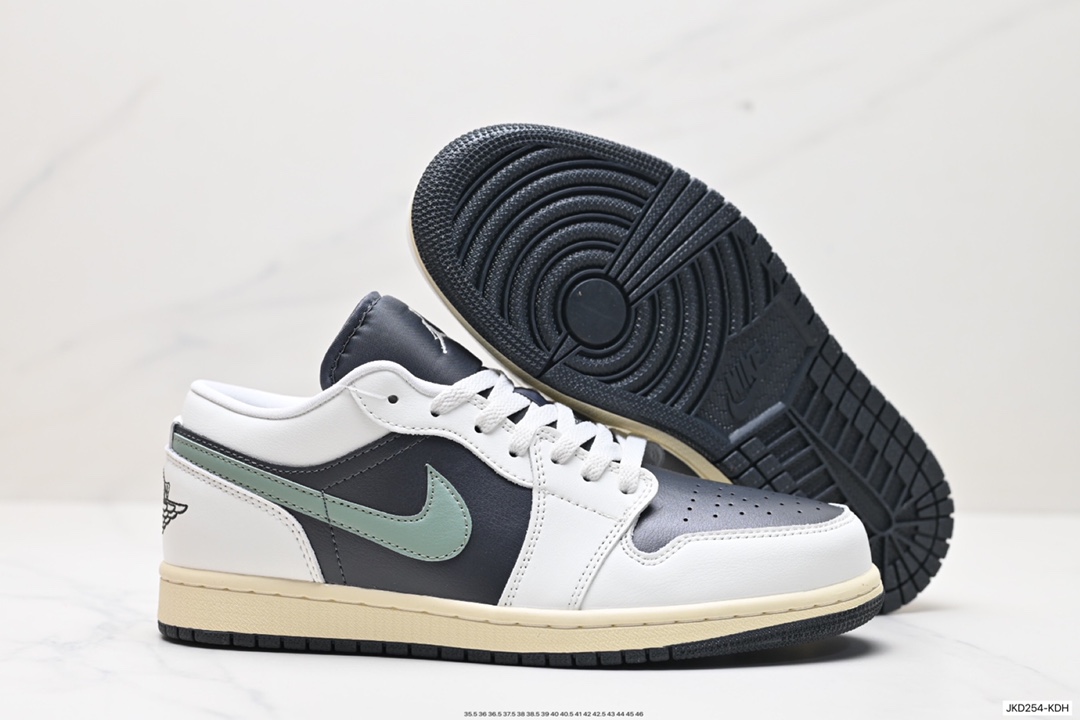 Air Jordan 1 Retro Low WMNS ”Jade Smoke” 黑绿  DC0774-001