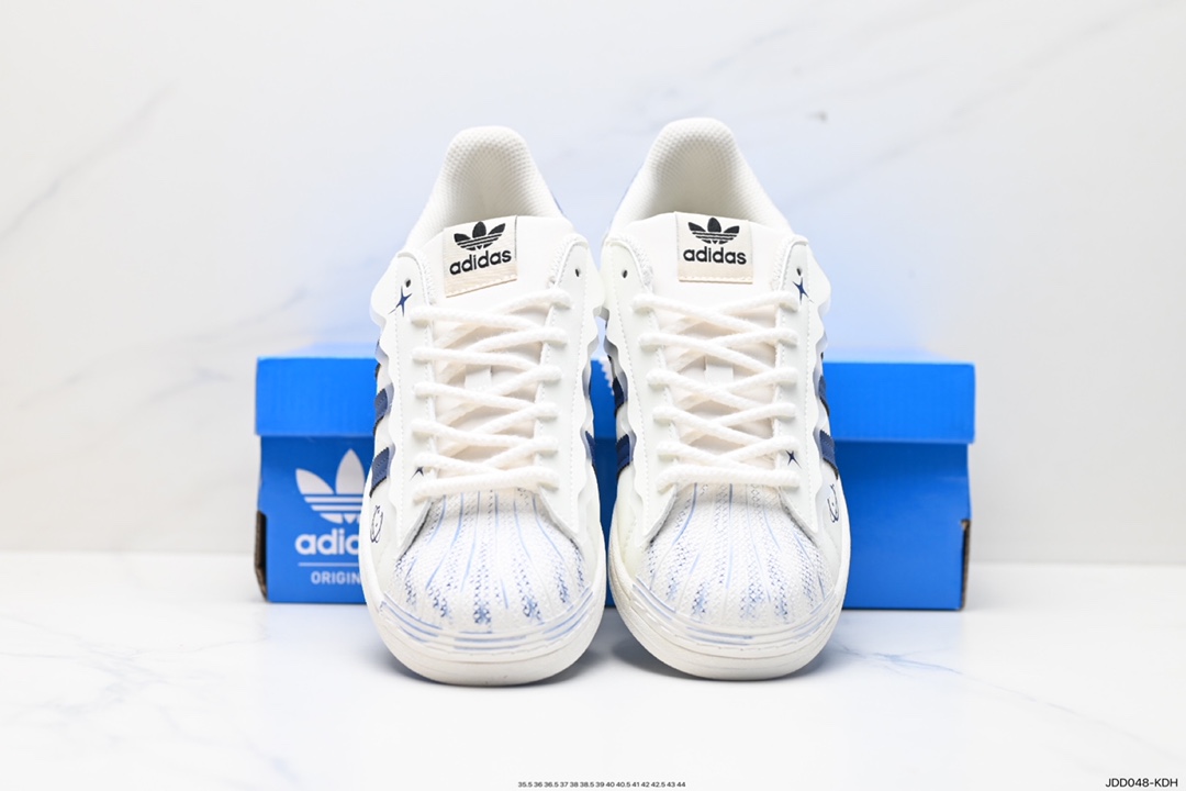 120 阿迪达斯Adidas三叶草 Originals Superstar Pride RM贝壳头系列低帮板鞋 HQ4256