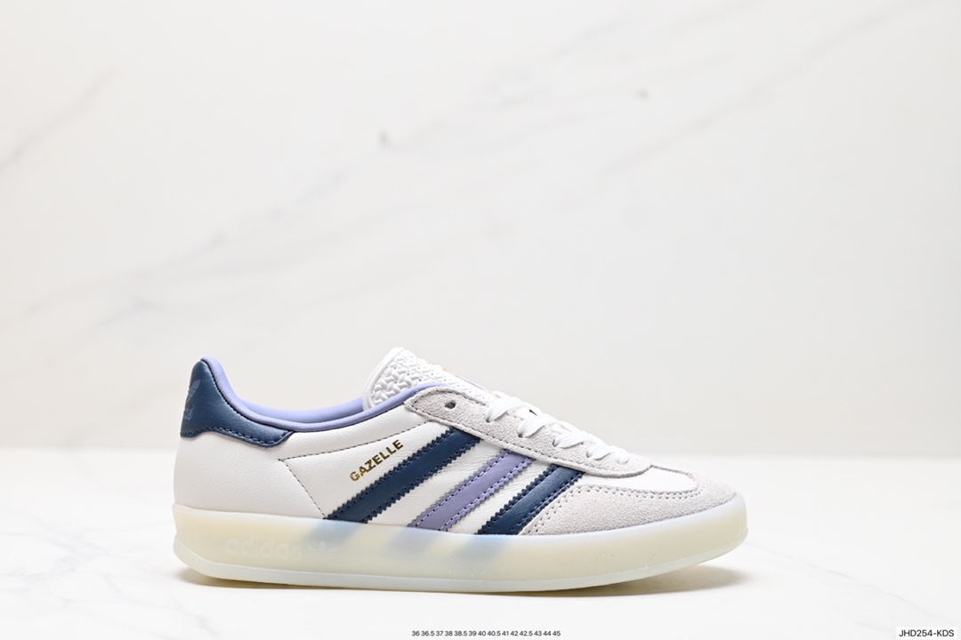 190 adidas Originals Gazelle INdoor 三叶草休闲防滑耐磨低帮板鞋 IG1643