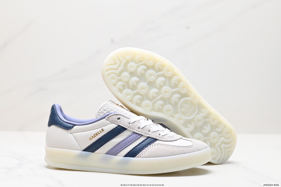 190 adidas Originals Gazelle INdoor 三叶草休闲防滑耐磨低帮板鞋 IG1643