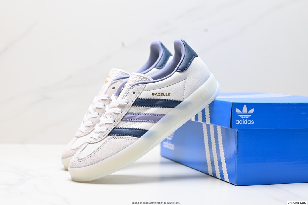 190 adidas Originals Gazelle INdoor 三叶草休闲防滑耐磨低帮板鞋 IG1643