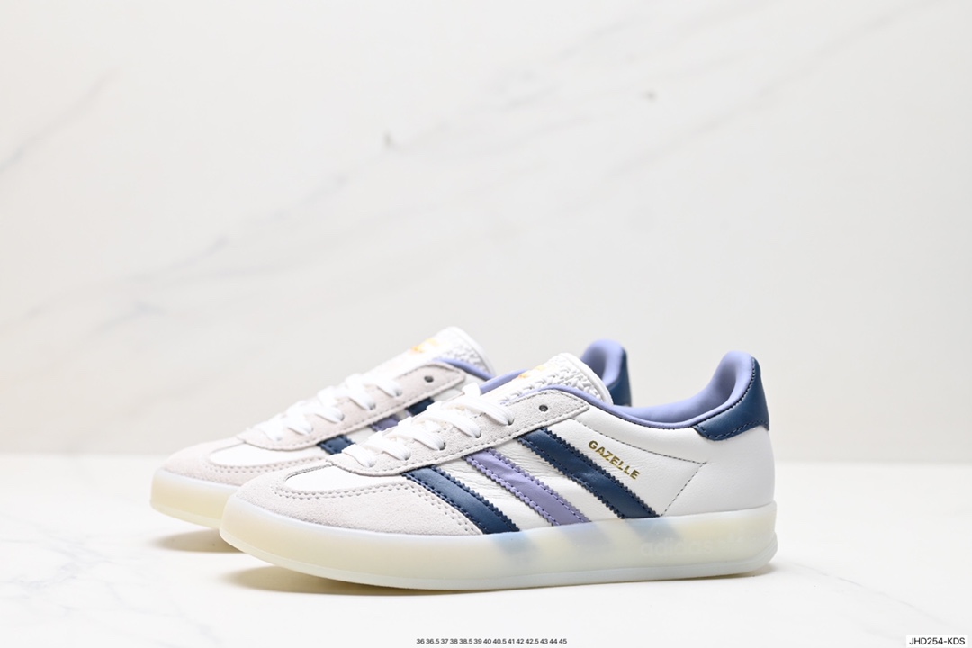 190 adidas Originals Gazelle INdoor 三叶草休闲防滑耐磨低帮板鞋 IG1643