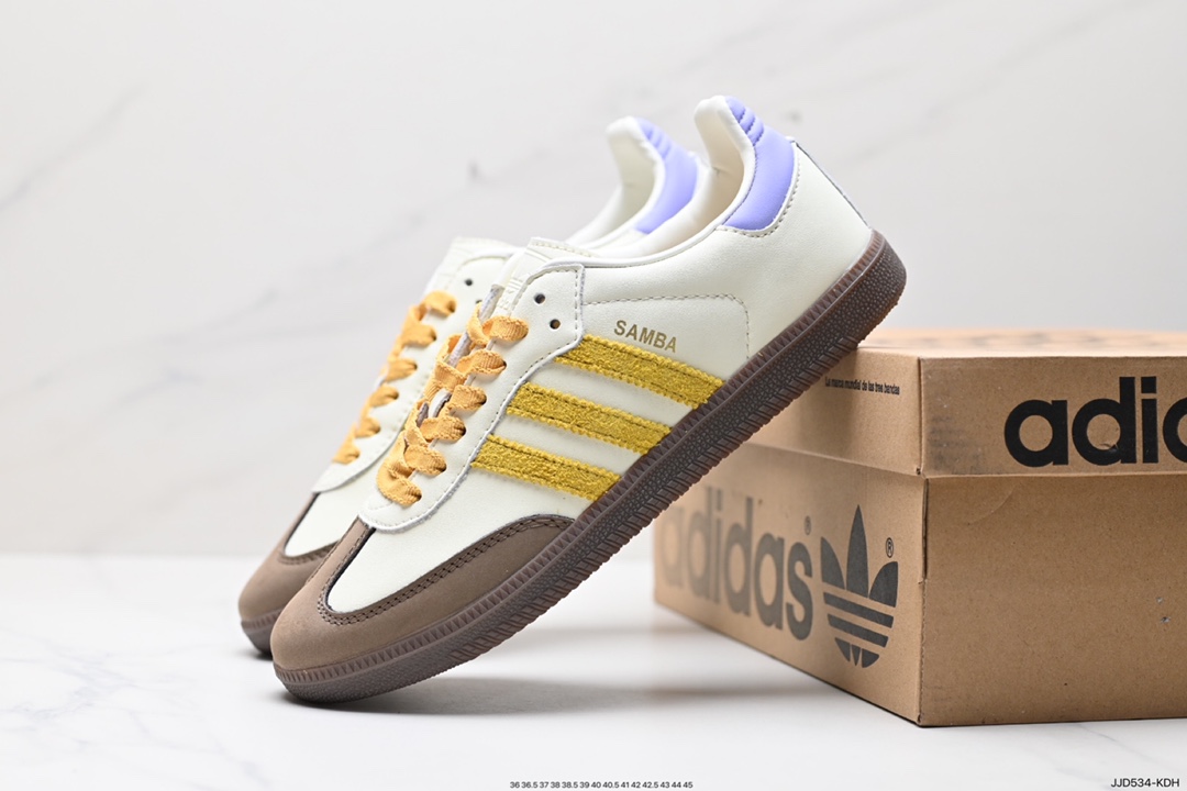 130 阿迪达斯三叶草Adidas Originals Samba Vegan OG”SPD”桑巴舞板鞋 IE0875