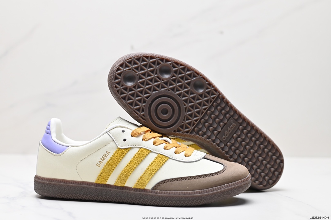 130 阿迪达斯三叶草Adidas Originals Samba Vegan OG”SPD”桑巴舞板鞋 IE0875