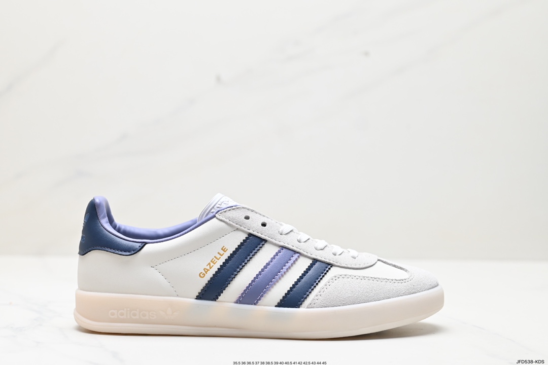 170 adidas Originals Gazelle INdoor 三叶草休闲防滑耐磨低帮板鞋 IG1643