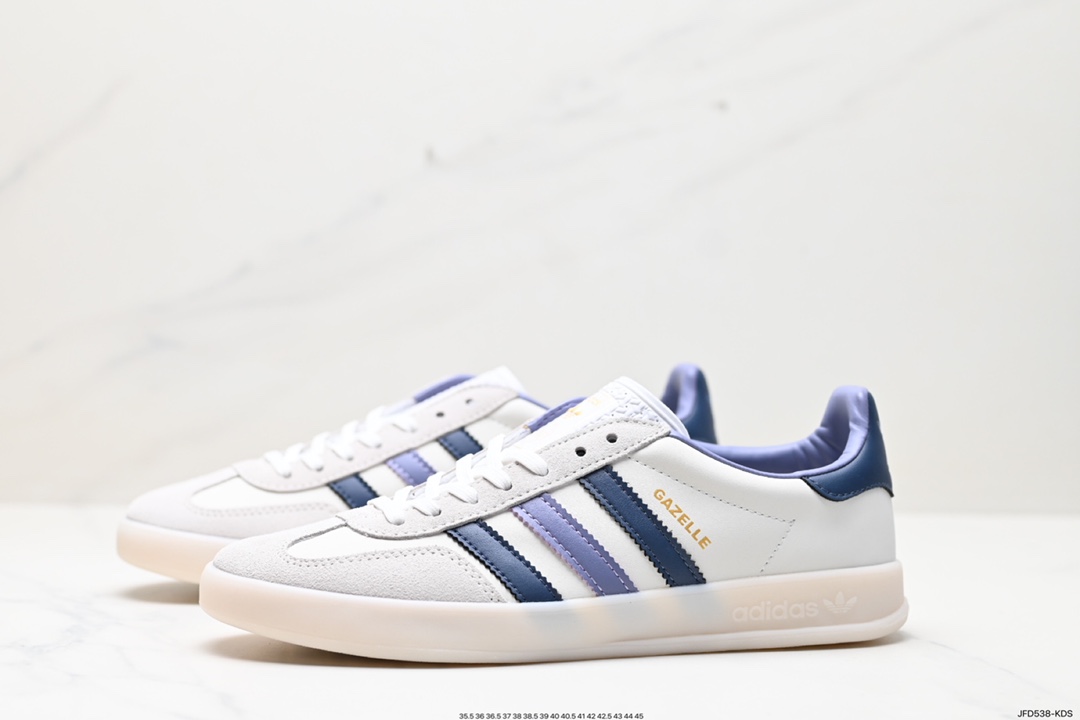 170 adidas Originals Gazelle INdoor 三叶草休闲防滑耐磨低帮板鞋 IG1643