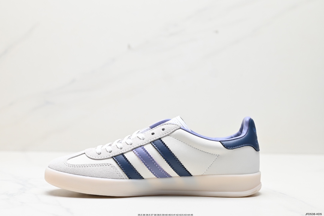 170 adidas Originals Gazelle INdoor 三叶草休闲防滑耐磨低帮板鞋 IG1643