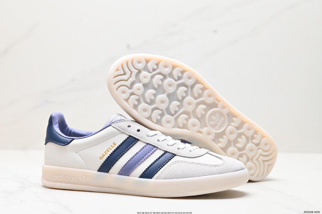 170 adidas Originals Gazelle INdoor 三叶草休闲防滑耐磨低帮板鞋 IG1643