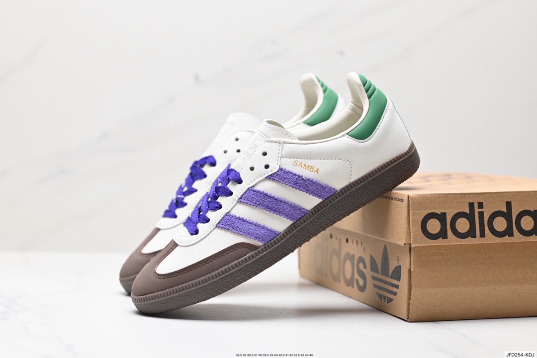 170 阿迪达斯Adidas originals Gazelle Indoor ”棕紫绿“ ID8349