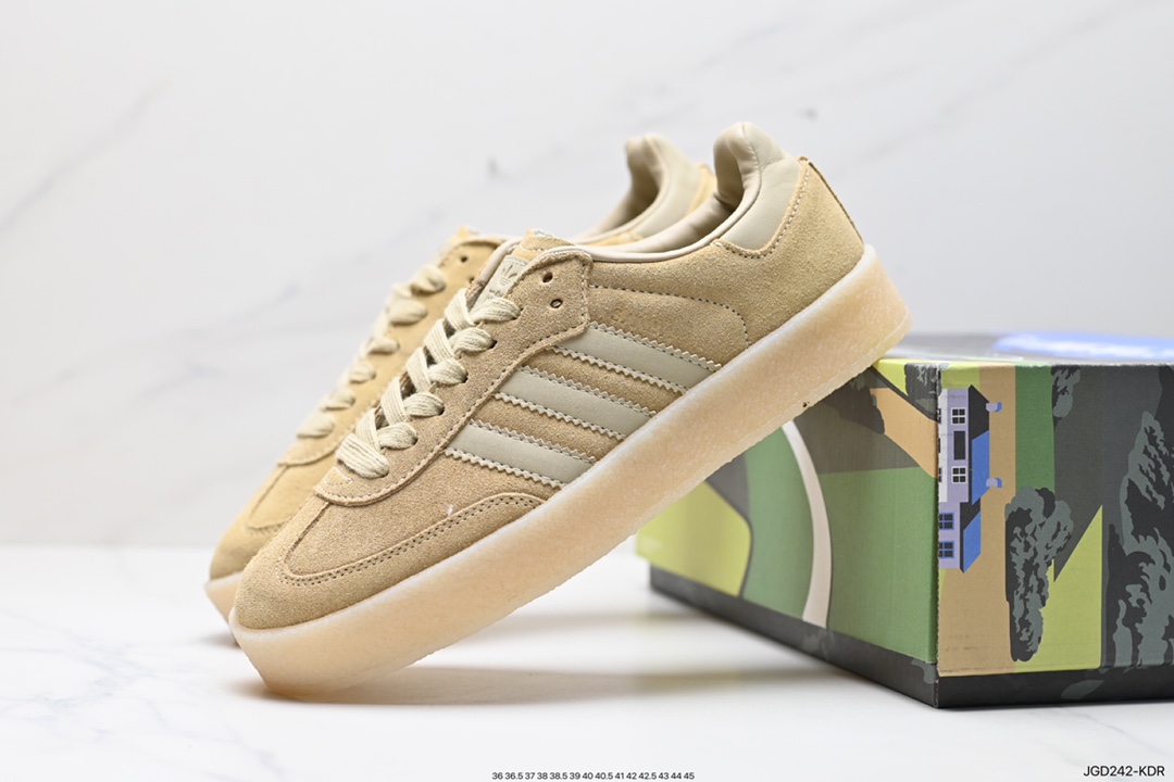 180 阿迪达斯 adidas SAMBA KITH CLARKS 三叶草复古休闲防滑耐磨低帮板鞋 IE4032