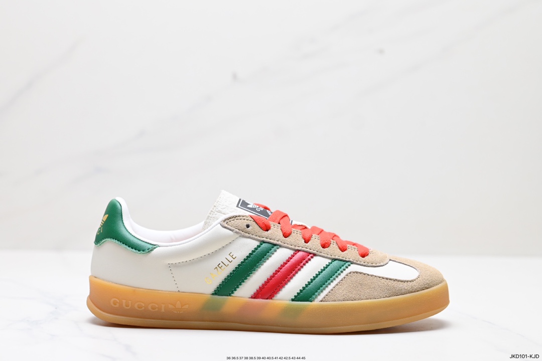 160 重磅联名 Adidas｜GUCCI  三叶草logo与标志性三条杆为设计元素  18888-2SH90-1072