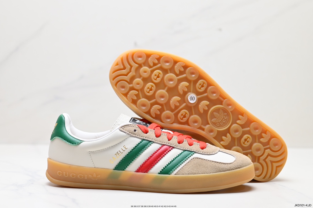 160 重磅联名 Adidas｜GUCCI  三叶草logo与标志性三条杆为设计元素  18888-2SH90-1072