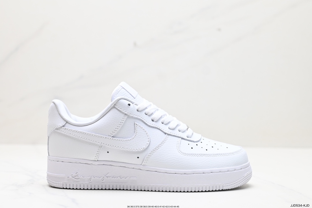 130 Drake x Air Force 1 Low 纯白字母印花 CZ8065-100