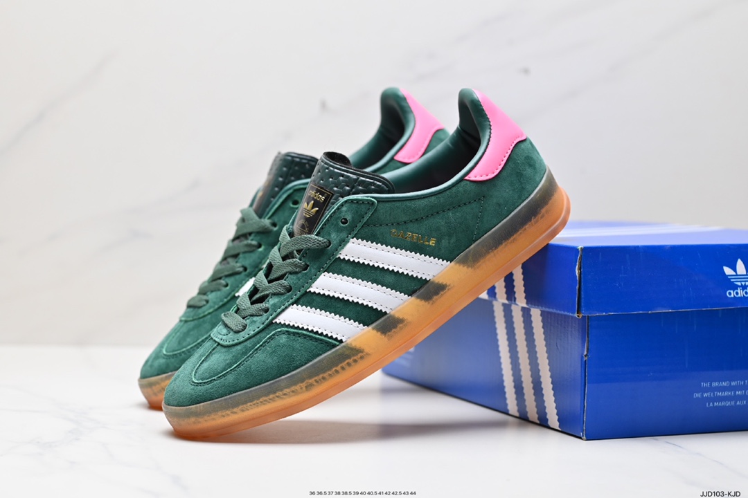 130 阿迪达斯Adidas Originals Gazelle Indoor 三叶草复古防滑耐磨低帮板鞋 IF1809