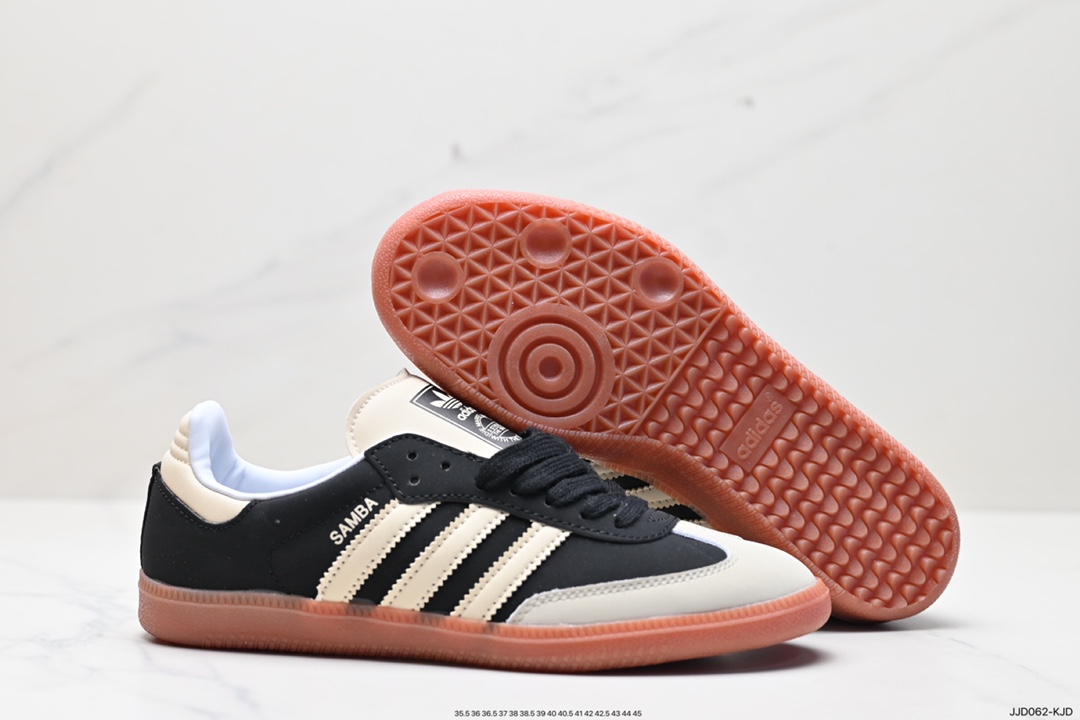 130 阿迪达斯三叶草Adidas Originals Samba Vegan OG”SPD“桑巴舞板鞋 ID0478