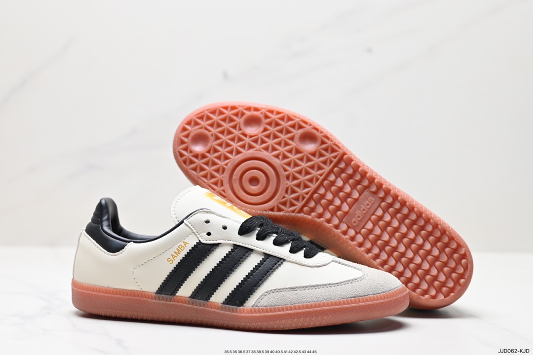 130 阿迪达斯三叶草Adidas Originals Samba Vegan OG”SPD“桑巴舞板鞋 ID0478