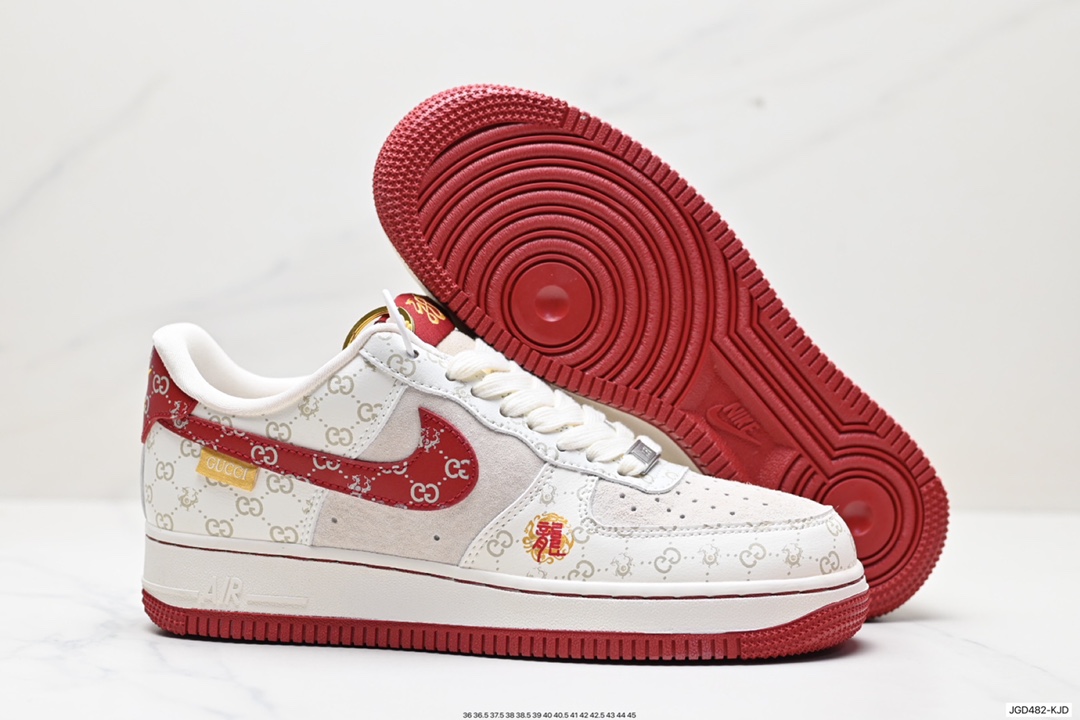 180 古驰Gucci x Nike Air Force 1’07 Low”Year of the Dragon“空军一号板鞋 LX1988-002