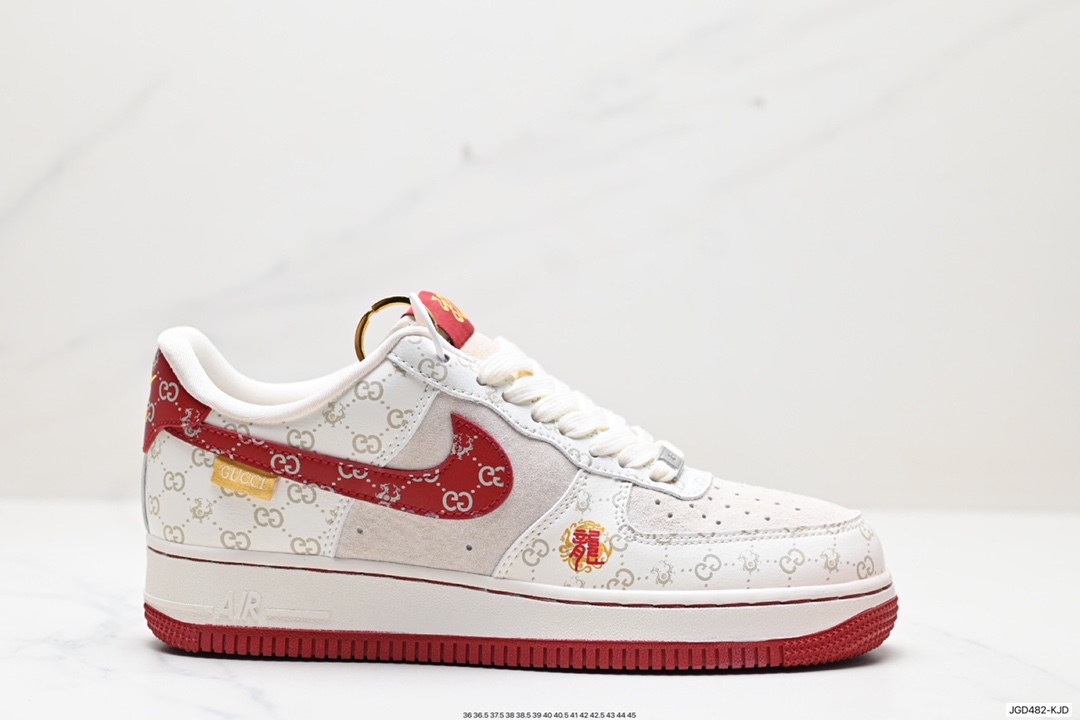 180 古驰Gucci x Nike Air Force 1’07 Low”Year of the Dragon“空军一号板鞋 LX1988-002