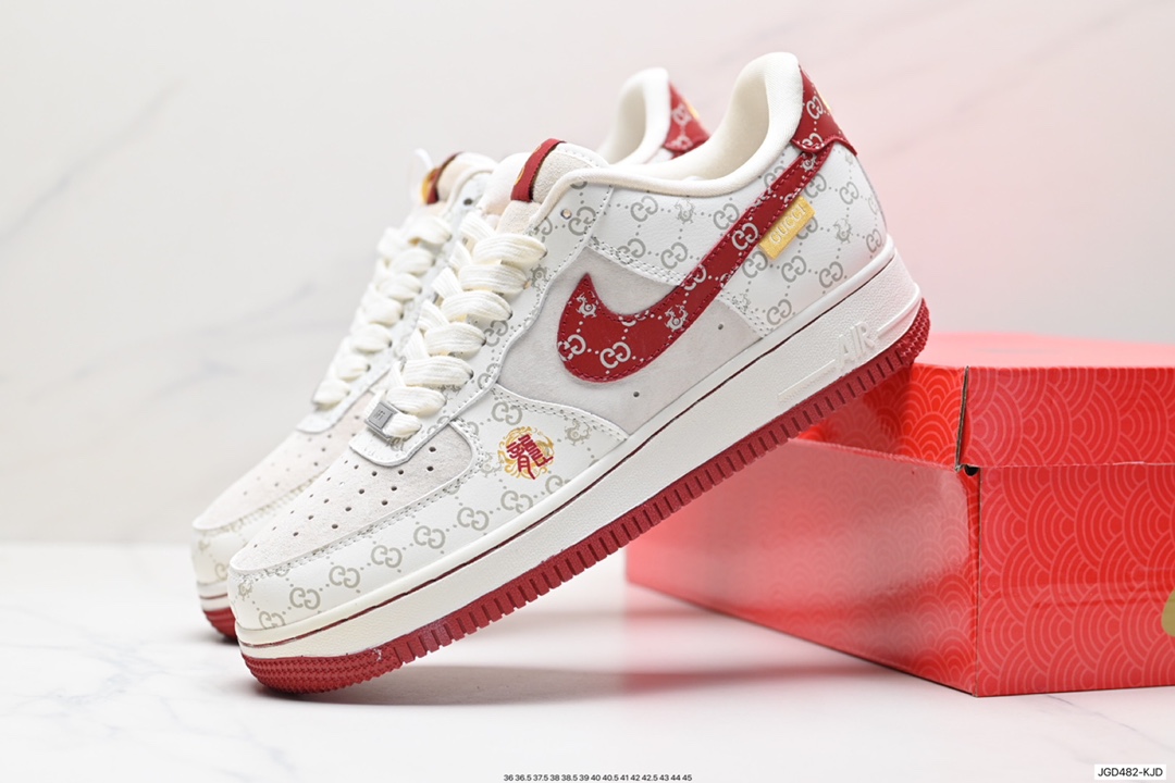 180 古驰Gucci x Nike Air Force 1’07 Low”Year of the Dragon“空军一号板鞋 LX1988-002