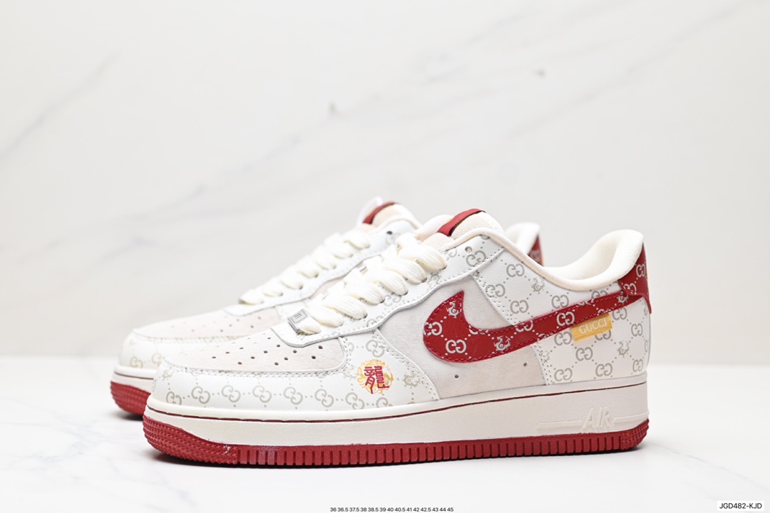 180 古驰Gucci x Nike Air Force 1’07 Low”Year of the Dragon“空军一号板鞋 LX1988-002