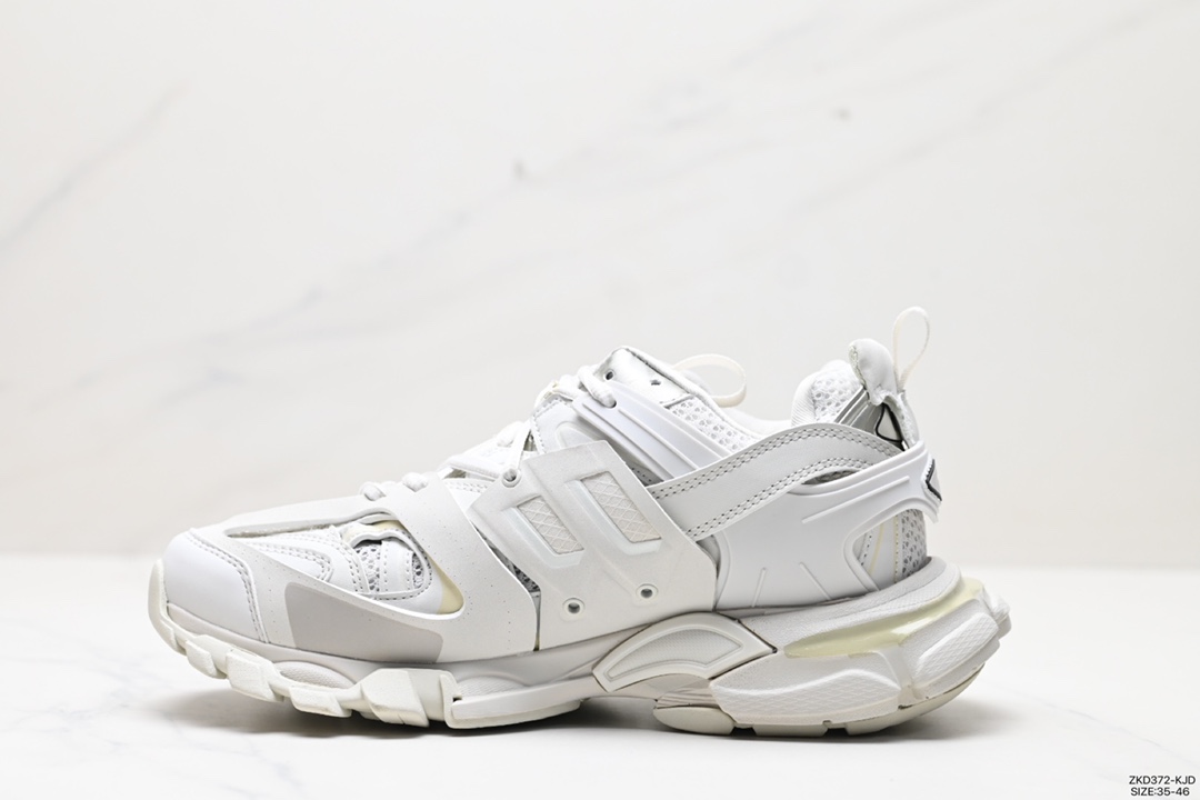 270 高奢品牌-巴黎世家 Balenciaga Sneaker Tess s.Gomma MAILLE WHITE/ORANGE  3.0代  542023 W1GC1 9059